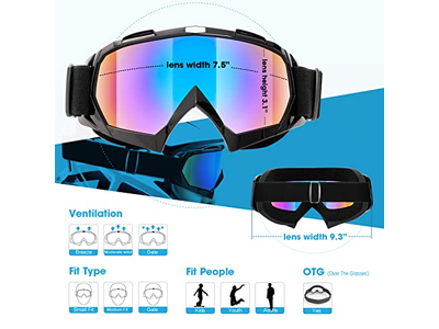 Adult Dirt Bike Goggles 2-Pack ATV Motorcycle Goggles