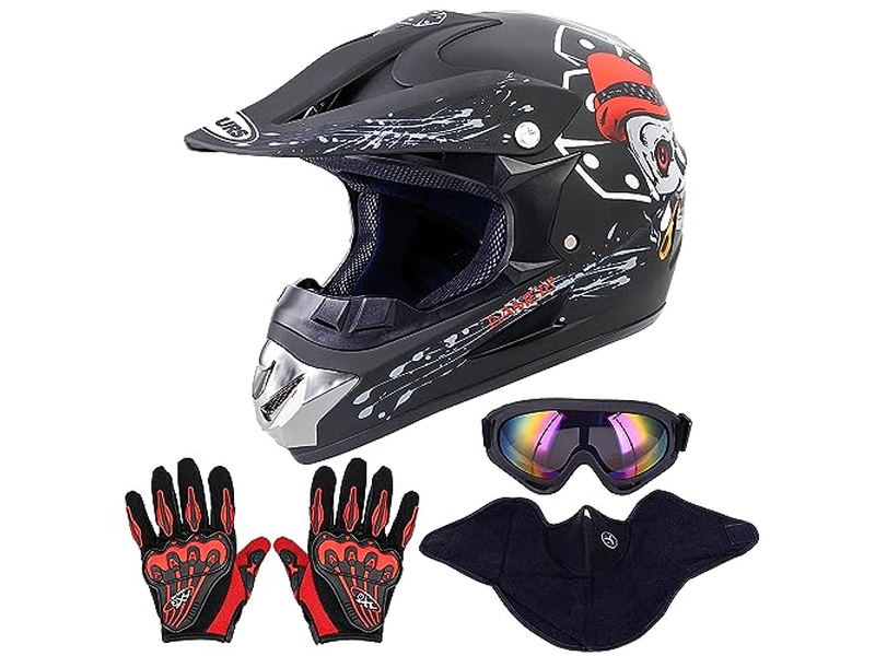 Adult Motocross Dirt Bike Helmet with Goggle