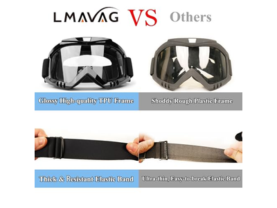 Dirt Bike Goggles ATV Goggles 2 Pack Motorcycle Goggles For Men Women