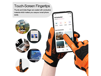 Mountain Bike Gloves for Men Knuckle Guard Padded